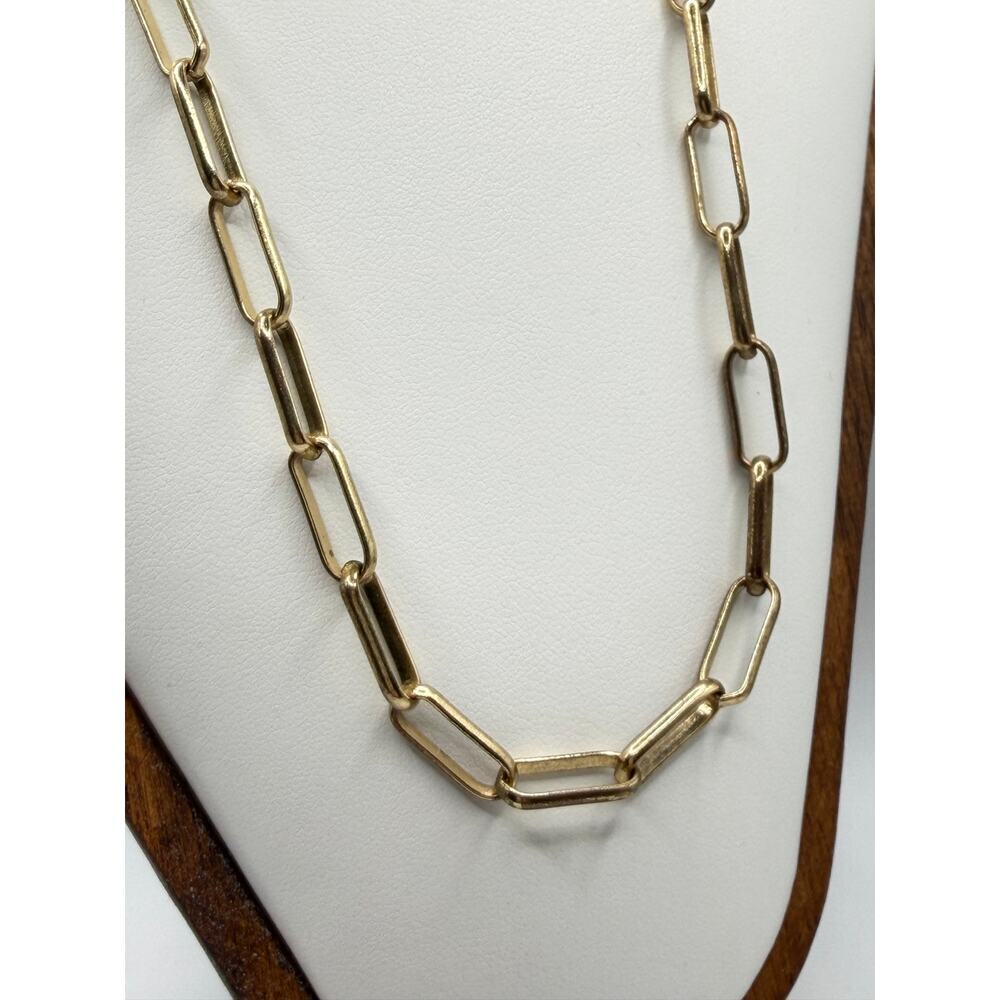 Gold‑Tone Link Chain Necklace – 10" Drop